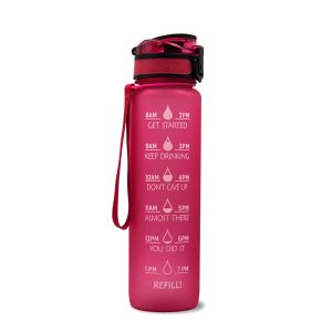 Red Motivational Water Bottle